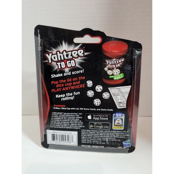 Yahtzee to Go Travel Game by Hasbro Gaming BRAND NEW - Picture 2 of 2